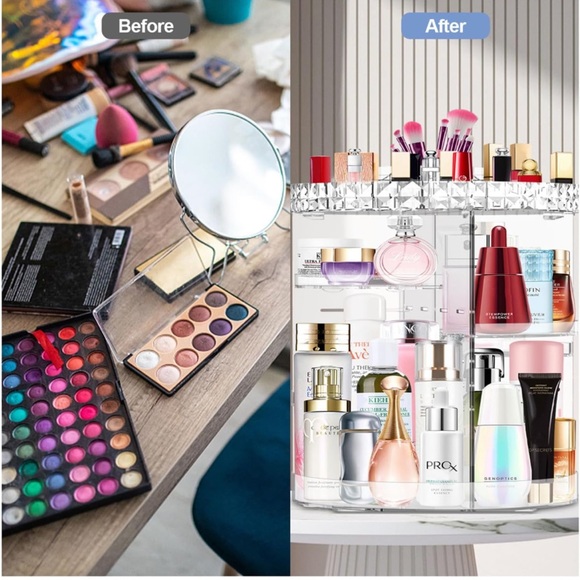 Clear large rotating makeup organizer - Picture 5 of 6